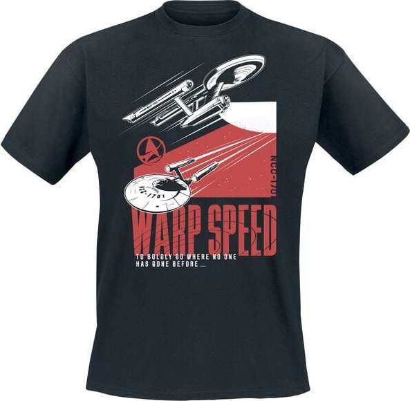 Star Trek Semper Exploro Tričko černá - Merchstore.cz