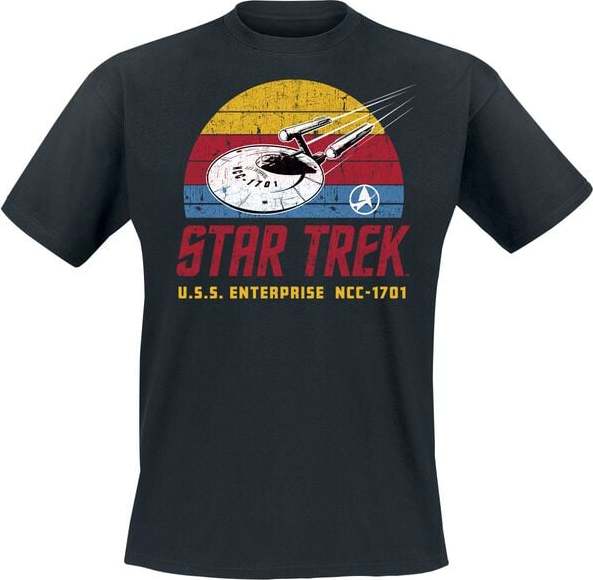 Star Trek U.S.S. Enterprise Tričko černá - Merchstore.cz