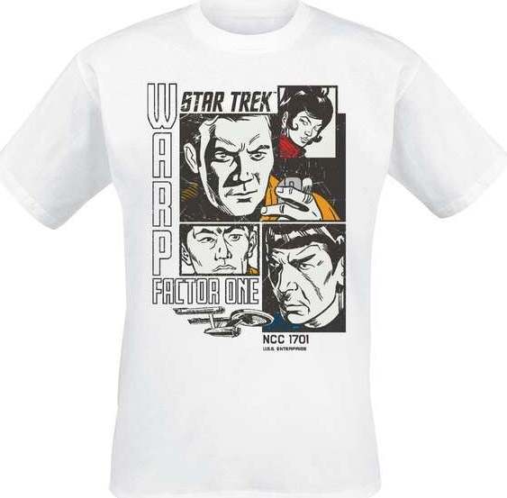 Star Trek Warp Factor Tričko bílá - Merchstore.cz