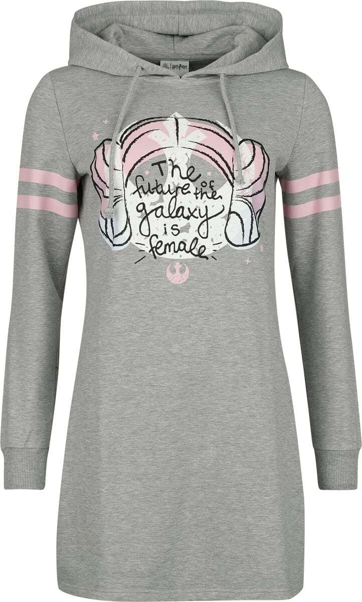 Star Wars Galaxy is Female Šaty s kapucí šedá - Merchstore.cz