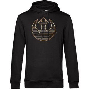 Star Wars Gold Rebel Logo Mikina s kapucí na zip černá