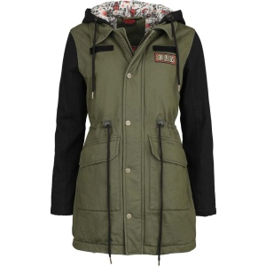 Stranger Things Hellfire Club Dámský kabát zelená/cerná