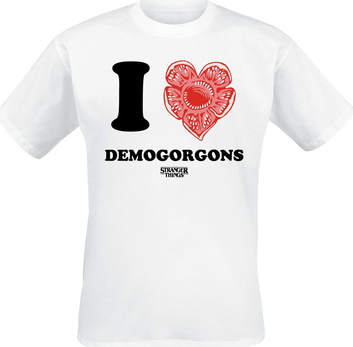 Stranger Things I Love Demogorgons Tričko bílá - Merchstore.cz