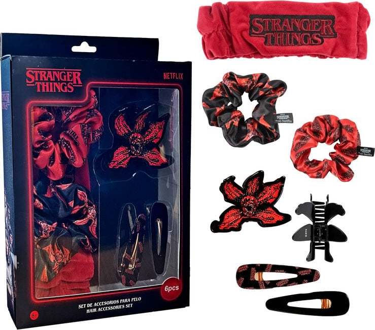 Stranger Things Stranger Things Vlasové gumičky cerná/cervená - Merchstore.cz
