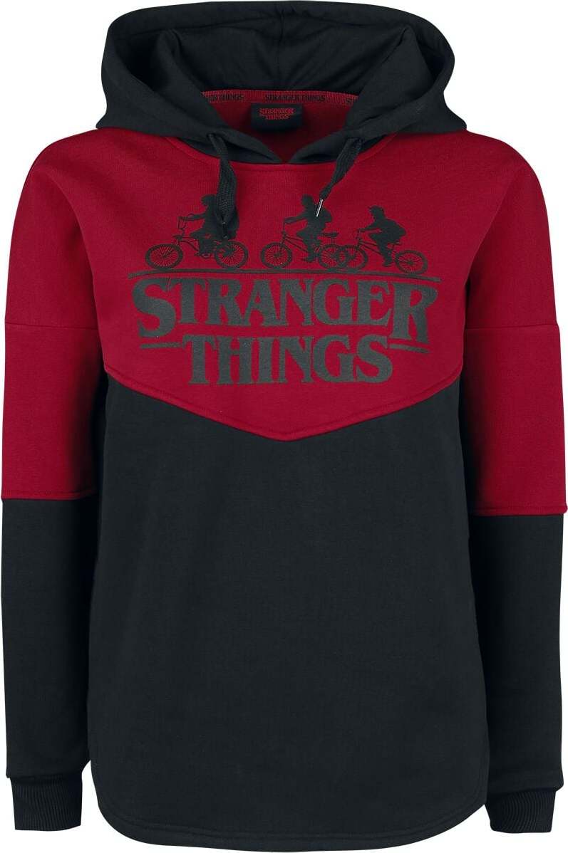 Stranger Things Upside Down Dámská mikina s kapucí na zip cervená/cerná - Merchstore.cz