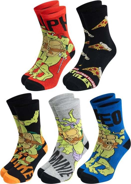 Teenage Mutant Ninja Turtles Balení 5 párů ponožek Teenage Mutant Ninja Turtles Ponožky vícebarevný - Merchstore.cz Teenage Mutant Ninja Turtles Balení 5 párů ponožek Teenage Mutant Ninja Turtles Ponožky vícebarevný - Merchstore.cz