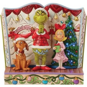 The Grinch Grinch, Cindy Lou Who and Max Storybook se světelným efektem Sberatelská postava vícebarevný