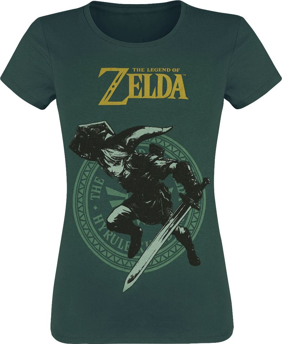 The Legend Of Zelda Link Pose Dámské tričko tmave zelená - Merchstore.cz