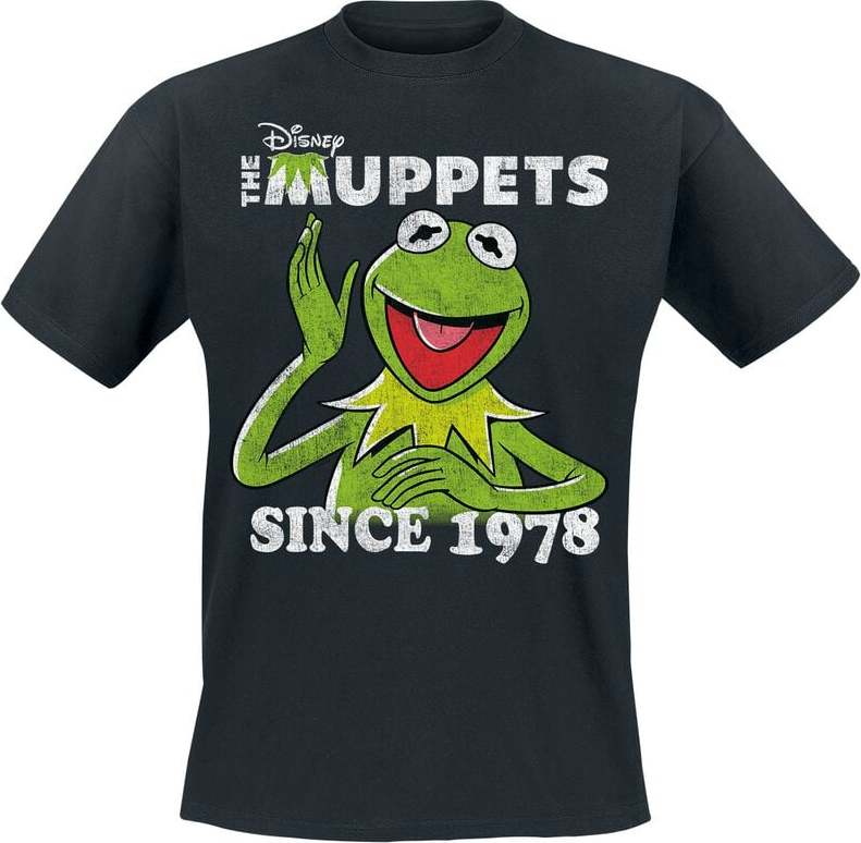 The Muppets Kermit Since 1978 Tričko černá - Merchstore.cz