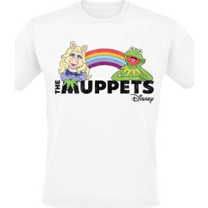 The Muppets Rainbow Logo Tričko bílá