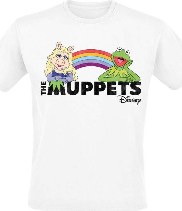 The Muppets Rainbow Logo Tričko bílá - Merchstore.cz