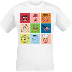 The Muppets Squares Tričko bílá