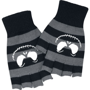 The Nightmare Before Christmas Jack Face rukavice bez prstů cerná/šedá - Merchstore.cz
