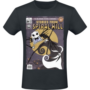 The Nightmare Before Christmas Jack - Spiral Hill Cover Tričko černá - Merchstore.cz