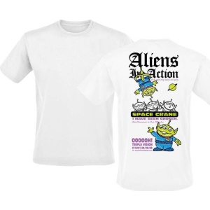 Toy Story Aliens in Action Tričko bílá