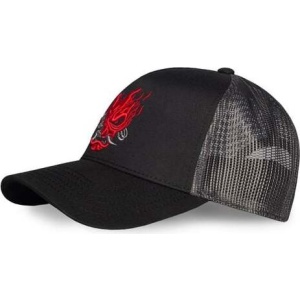 Cyberpunk Samurai Trucker kšiltovka černá