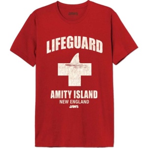 Der weisse Hai Lifeguard Amity Island Tričko červená
