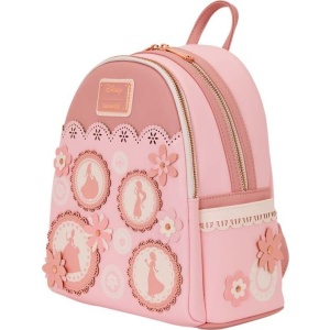 Disney Loungefly - Stained Glass Princesses Batoh ružová/bílá