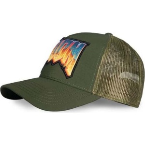 Doom Doom Logo Trucker kšiltovka tmave zelená
