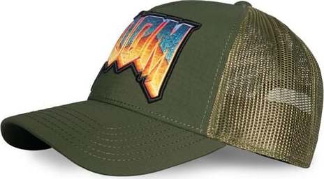 Doom Doom Logo Trucker kšiltovka tmave zelená - Merchstore.cz