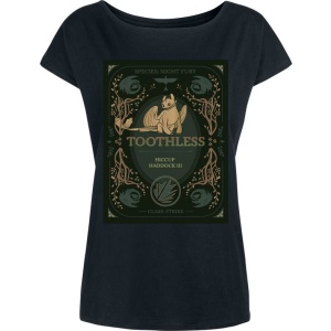 Drachenzähmen leicht gemacht Dragons Species Night Fury Dámské tričko černá - Merchstore.cz