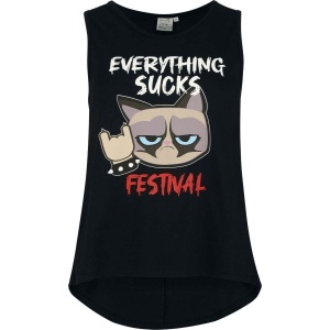 Grumpy Cat Everything Sucks - Festival Dámský top černá