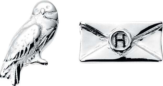 Harry Potter Hedwig & Letter sada náušnic stríbrná - Merchstore.cz