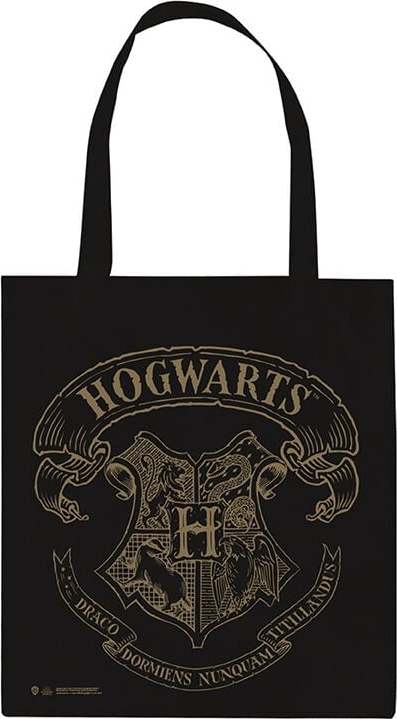 Harry Potter Hogwarts Crest - erb Bradavice Plátená taška cerná/béžová - Merchstore.cz