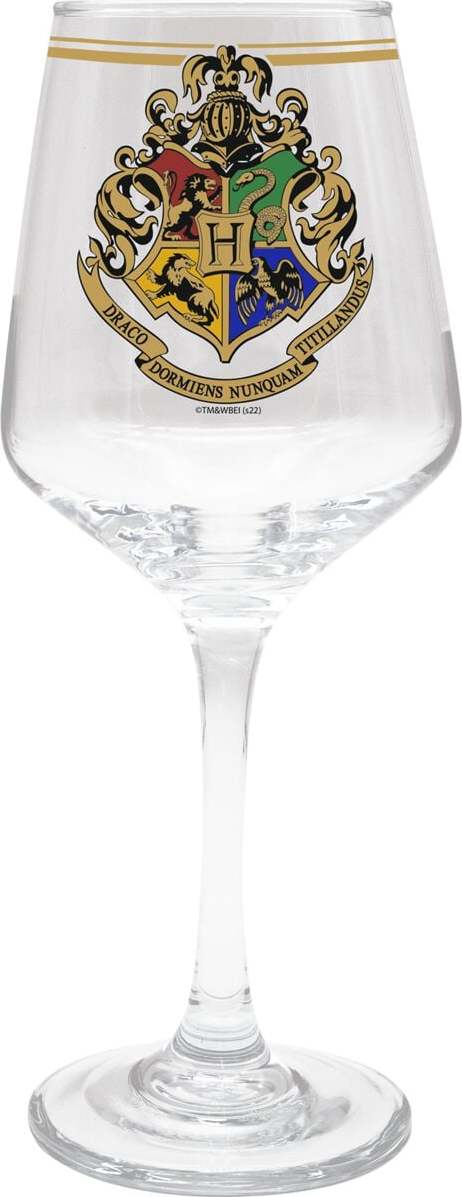 Harry Potter Hogwarts Crest Sklenice na víno průhledný - Merchstore.cz Harry Potter Hogwarts Crest Sklenice na víno průhledný - Merchstore.cz