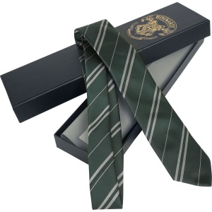 Harry Potter Slytherin kravata zelená/šedá - Merchstore.cz