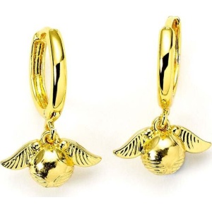 Harry Potter Zlatonka náušnice zlatá