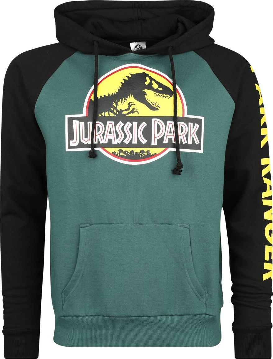Jurassic Park Logo - Park Ranger Mikina s kapucí vícebarevný - Merchstore.cz