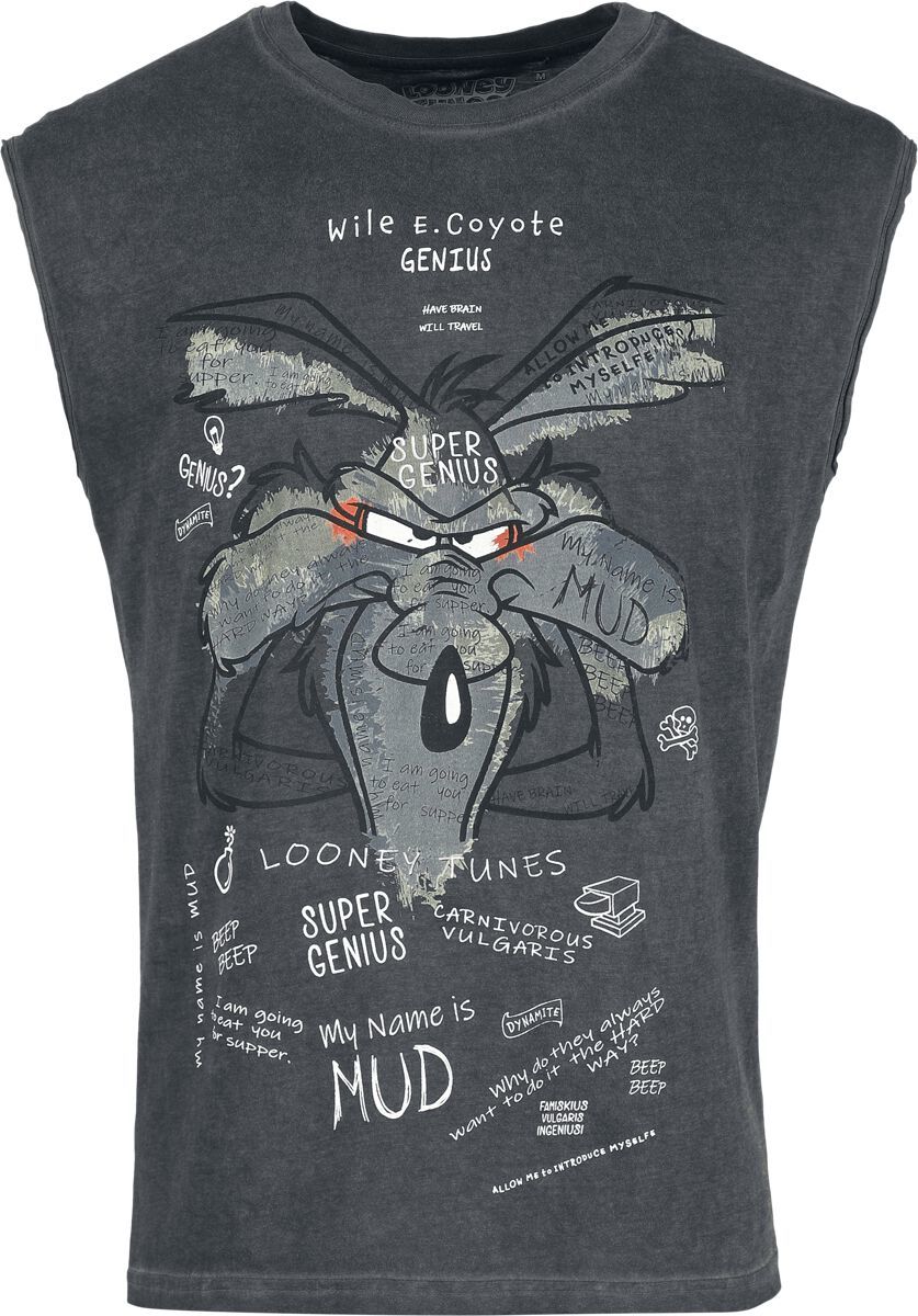 Looney Tunes Coyote Tank top černá - Merchstore.cz