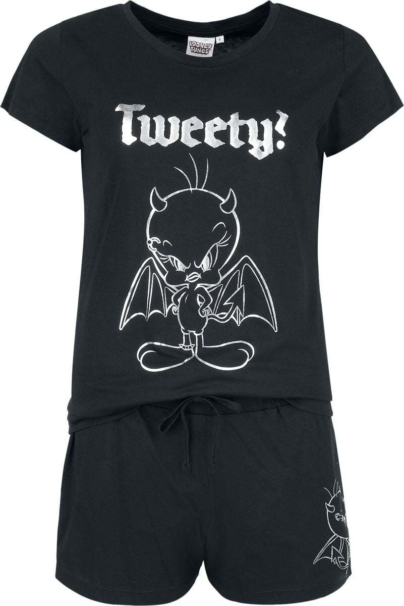 Looney Tunes Tweety pyžama černá - Merchstore.cz