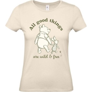 Medvídek Pu All Good Things Are Wild And Free Dámské tričko béžová