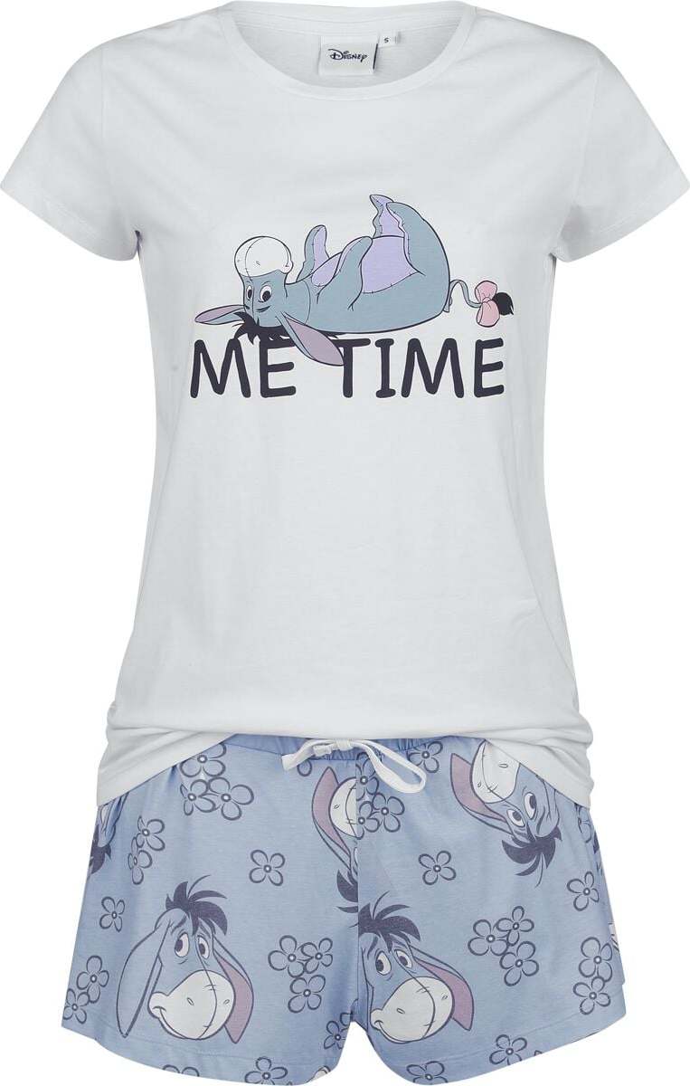 Medvídek Pu Eeyore - Me Time pyžama bílá/modrá - Merchstore.cz