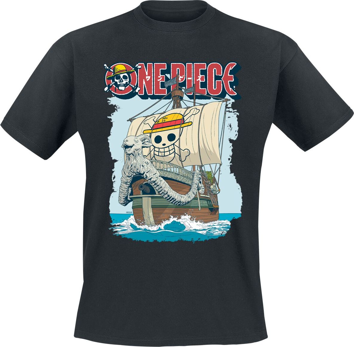 One Piece Going Merry Tričko bílá - Merchstore.cz