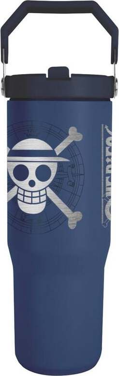 One Piece Láhev Straw Hat Crew láhev modrá - Merchstore.cz