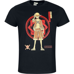 One Piece Monkey D. Ruffy Tričko černá