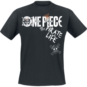 One Piece Pirate Life Tričko černá - Merchstore.cz