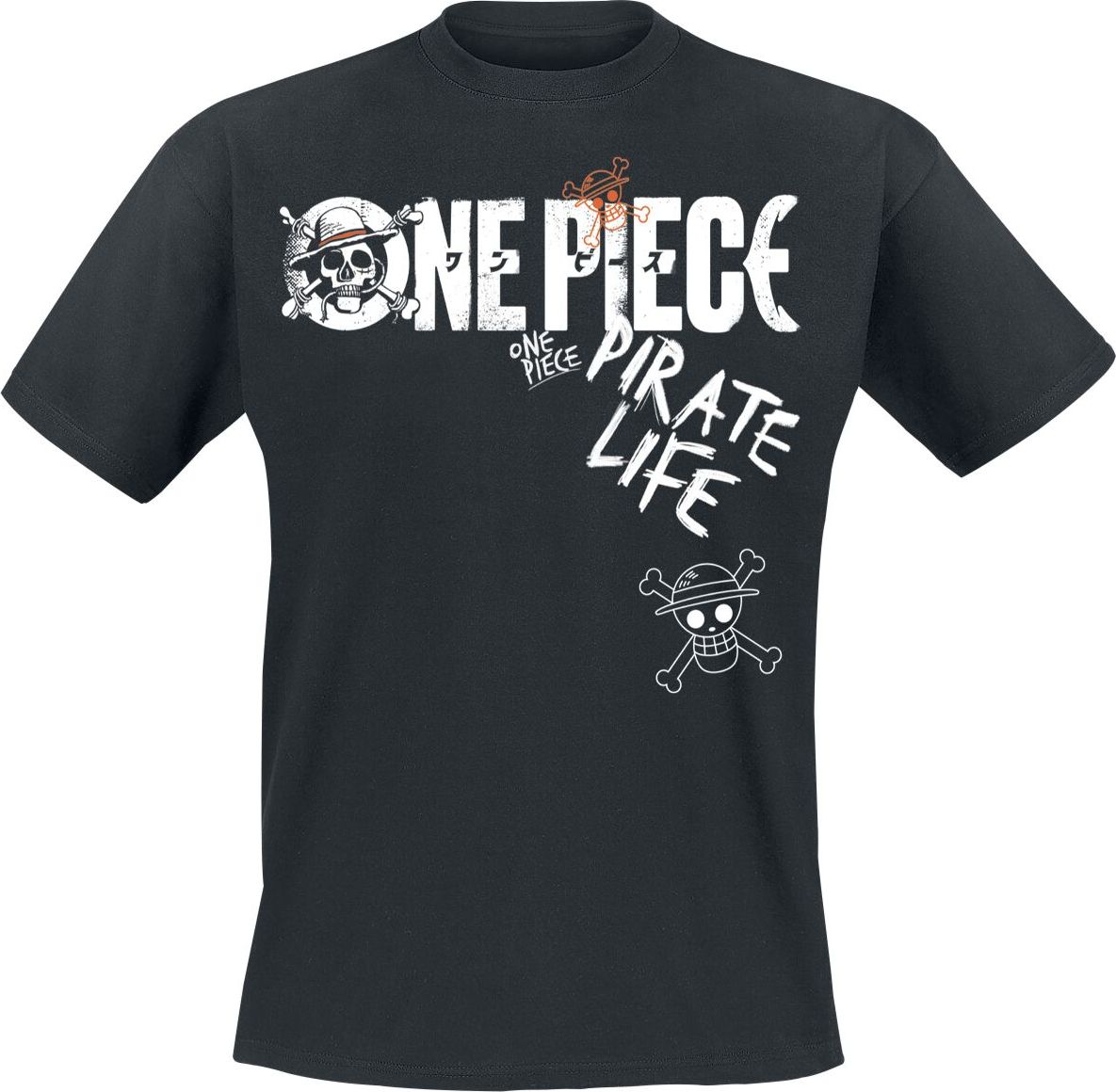 One Piece Pirate Life Tričko černá - Merchstore.cz One Piece Pirate Life Tričko černá - Merchstore.cz