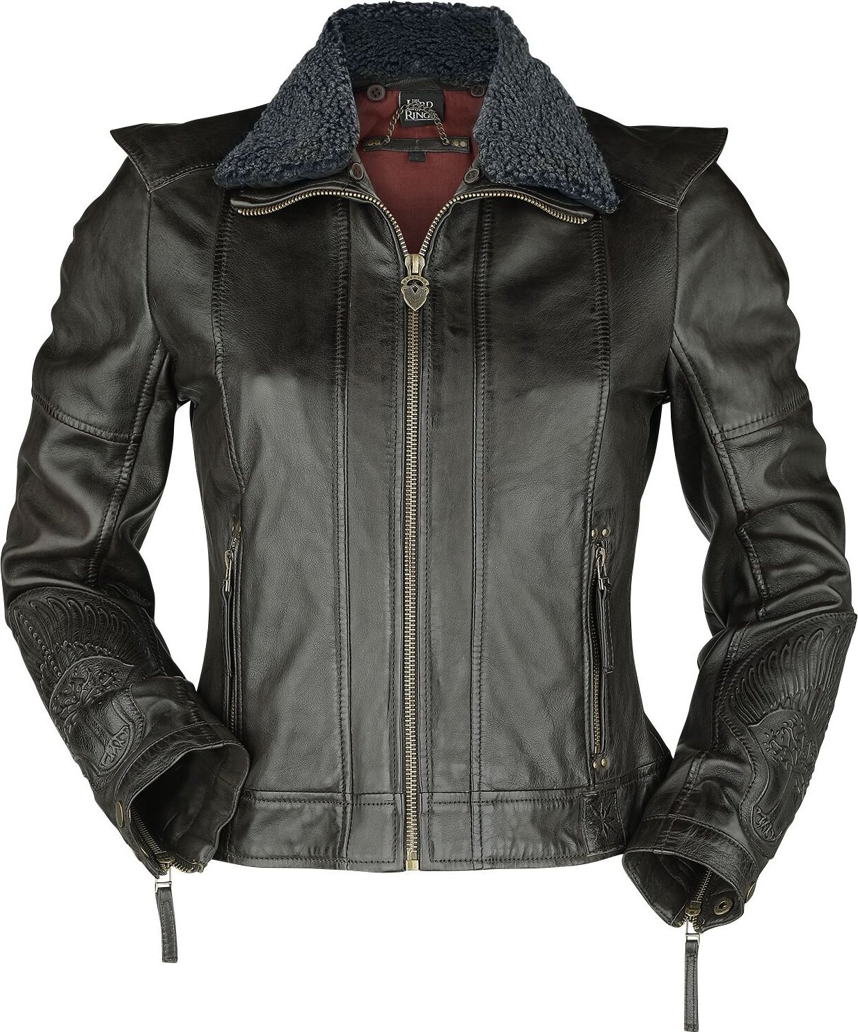 Pán prstenů Aragorn Dámská kožená bunda tmavě hnedá - Merchstore.cz