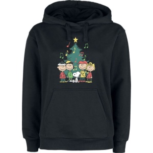 Peanuts Peanuts - Christmas Tree Dámská mikina s kapucí černá