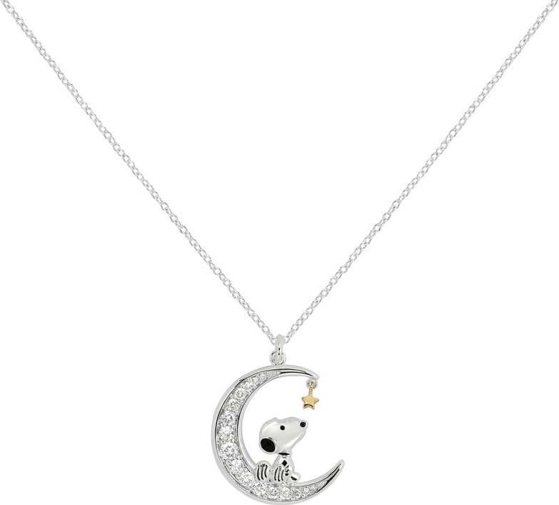 Peanuts Snoopy in Moon Náhrdelník - řetízek stríbrná - Merchstore.cz