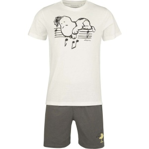 Peanuts Snoopy und Woodstock pyžama vícebarevný