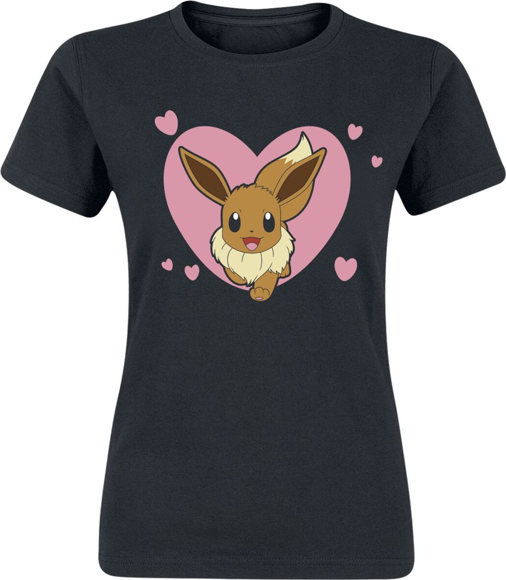 Pokémon Evoli - Herz Dámské tričko černá - Merchstore.cz