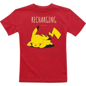 Pokémon Kids - Pikachu - Recharging detské tricko červená