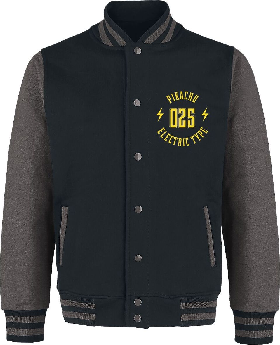 Pokémon Pikachu College bunda cerná/uhlová - Merchstore.cz