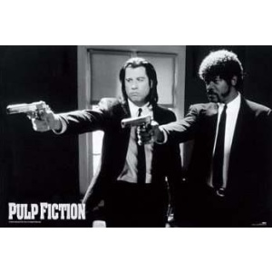 Pulp Fiction Guns plakát cerná/bílá