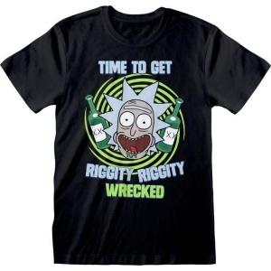 Rick And Morty Riggity Wrecked Tričko černá